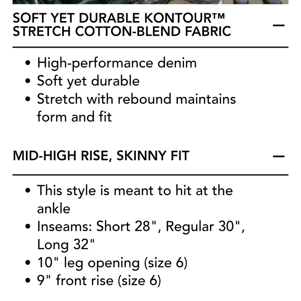 Kuhl Kontour black Skinny denim regular inseam - Picture 10 of 10